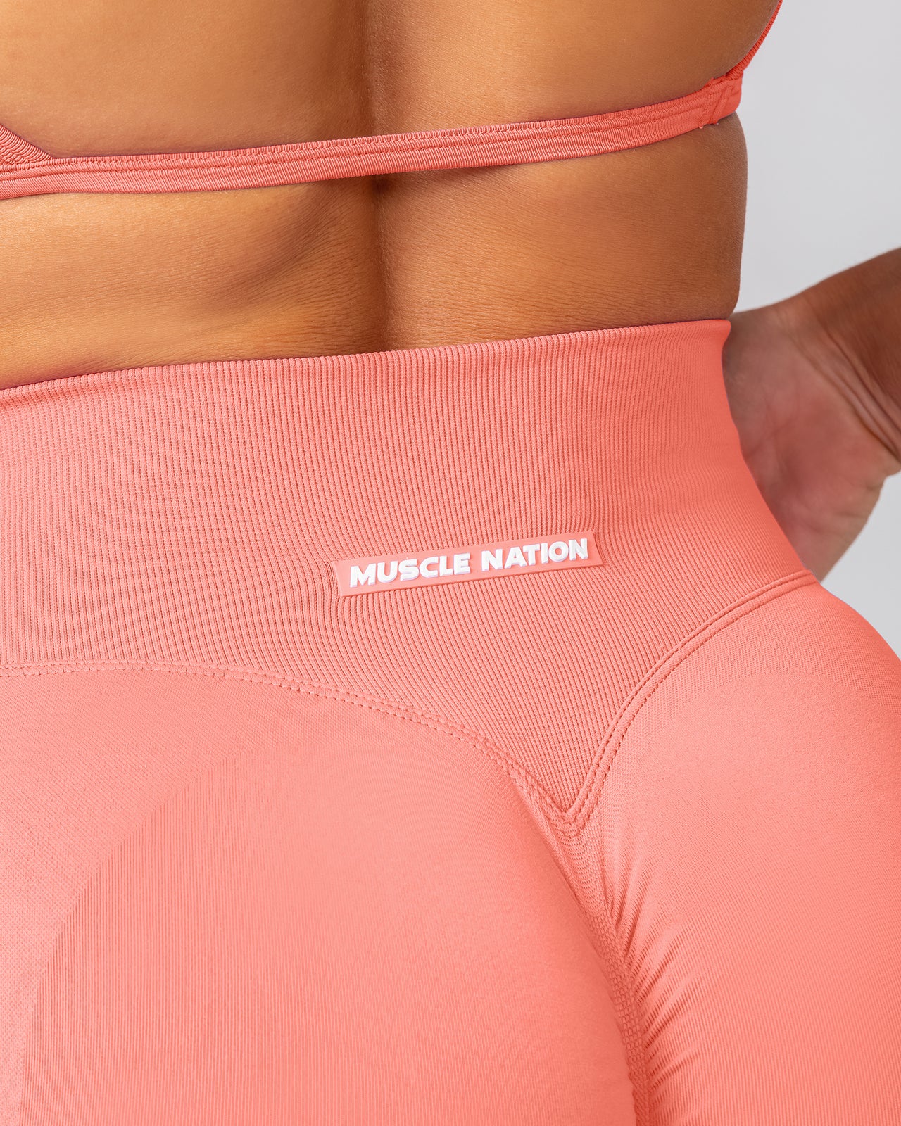 Sculpt Seamless Midway Shorts - Peach Tea-Shorts-XS-1124123PCT-XS-MNAPPRL40461-7-Muscle Nation