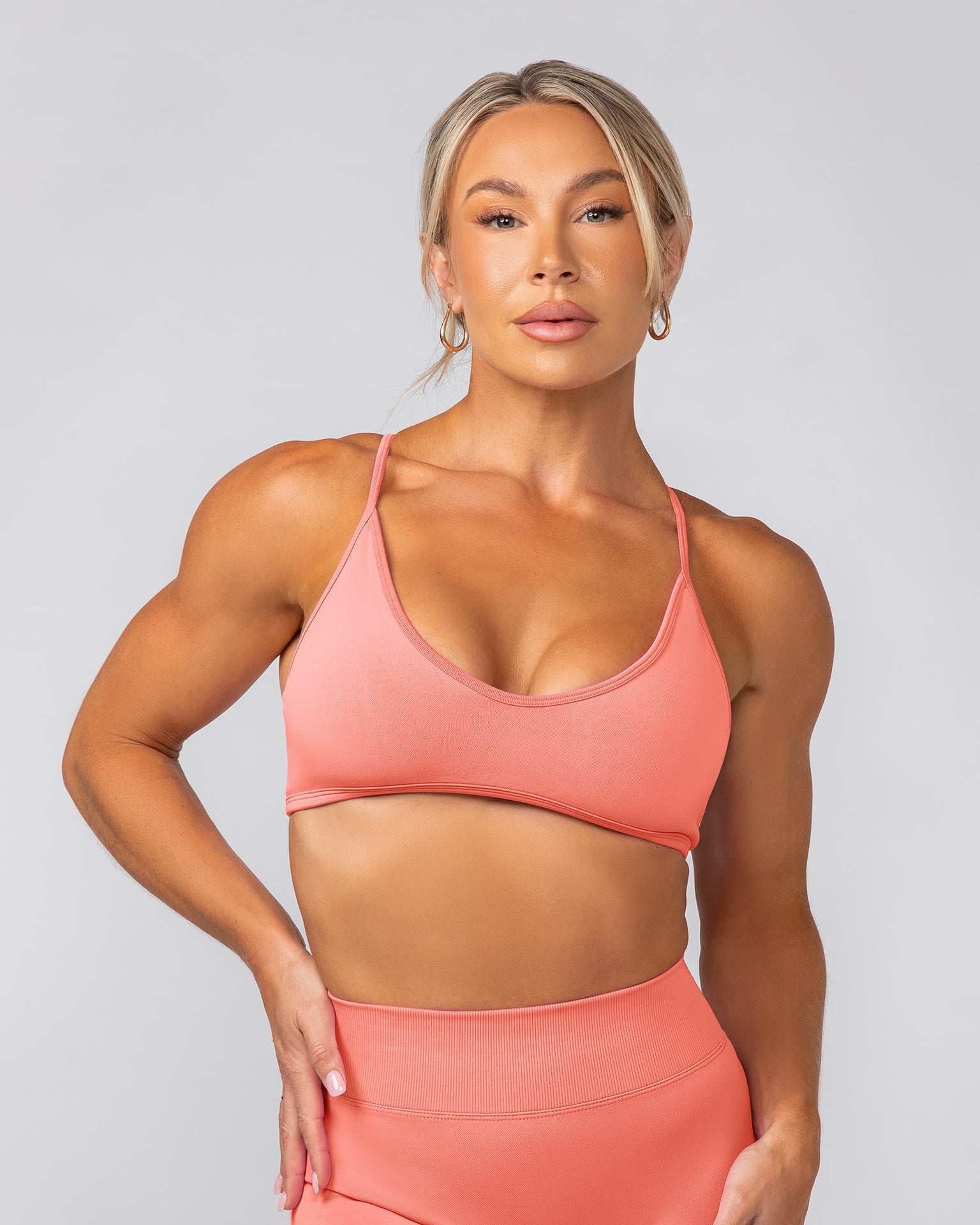 Everyday Seamless Bralette - Peach Tea-Bralettes-XS-1124122PCT-XS-MNAPPRL40431-2-Muscle Nation