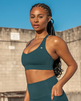 Elite Support Bra Hunter Green - Muscle Nation women's sports bra