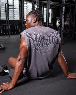 Gothic Boxy Muscle Tank - Washed Tornado
