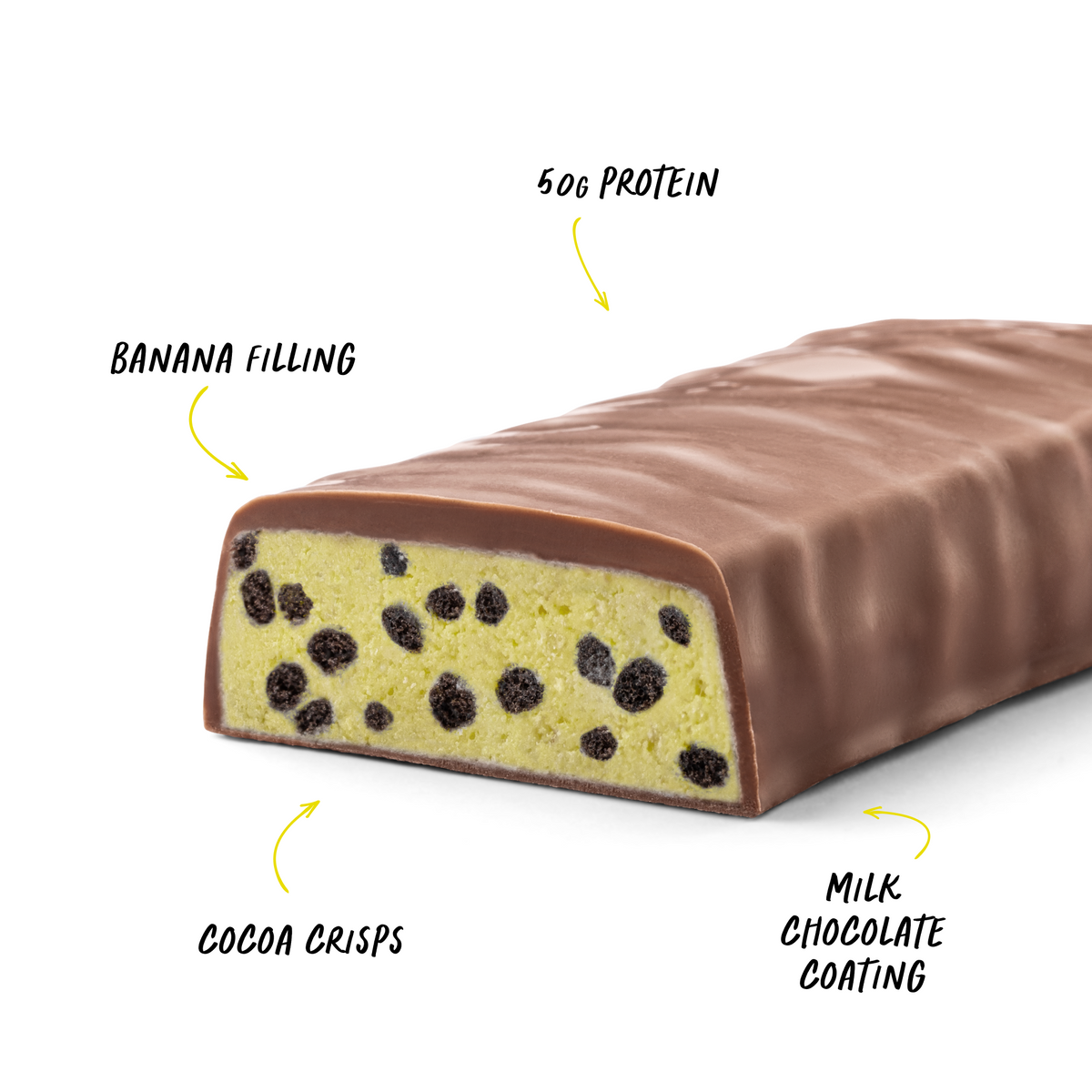 HIGH 50g PROTEIN BAR – Choc Banana – Box of 12 – image 3