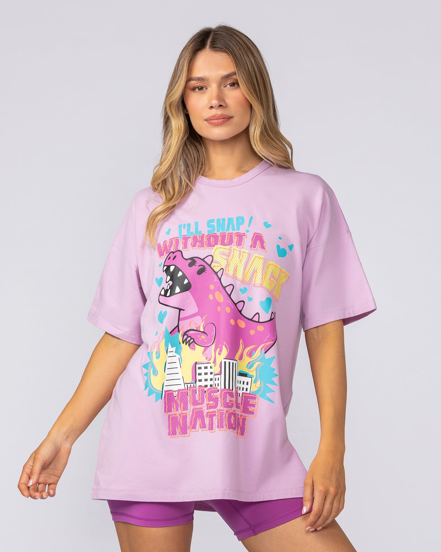 Hangry Oversized Tee - Rosewater-T-Shirts-XXS-092510RSWT-XXS-MNAPPRL44352-2-Muscle Nation