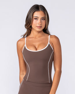 Haze Bra Tank - Chestnut