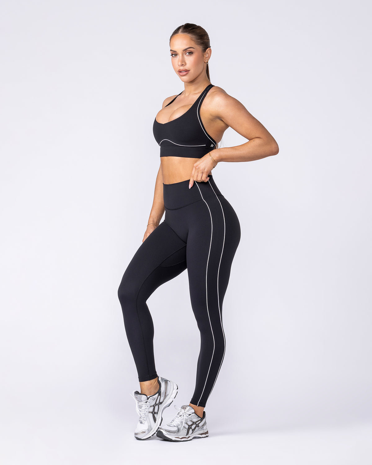 Haze High Rise Ankle Length Leggings - Black