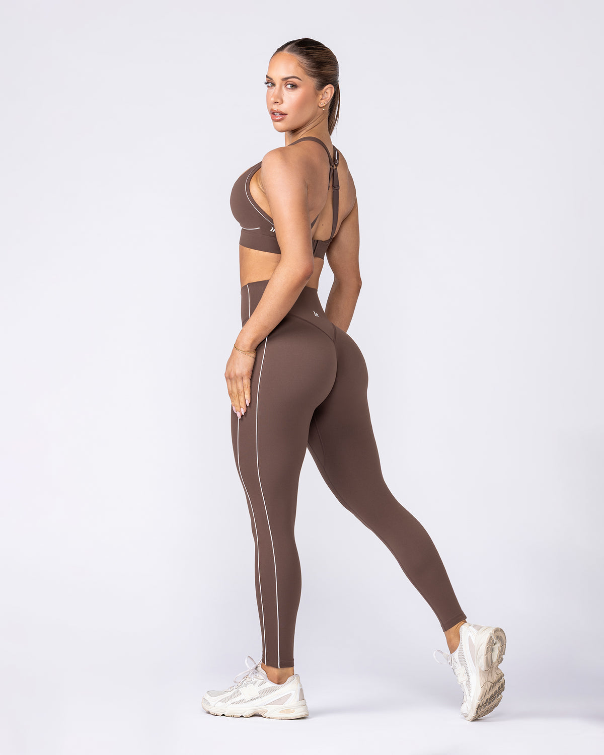 Haze High Rise Ankle Length Leggings - Chestnut