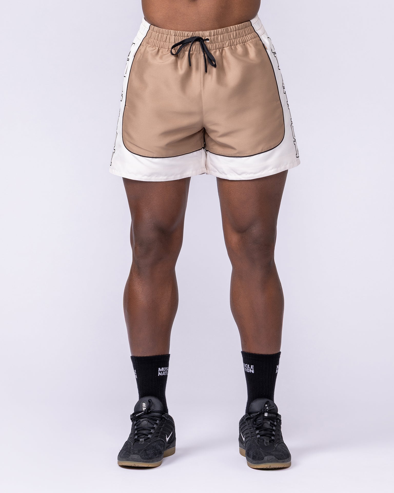 Headliner 5" Shorts - Tan-Shorts-S-112556TAN-S-MNAPPRL47418-4-Muscle Nation