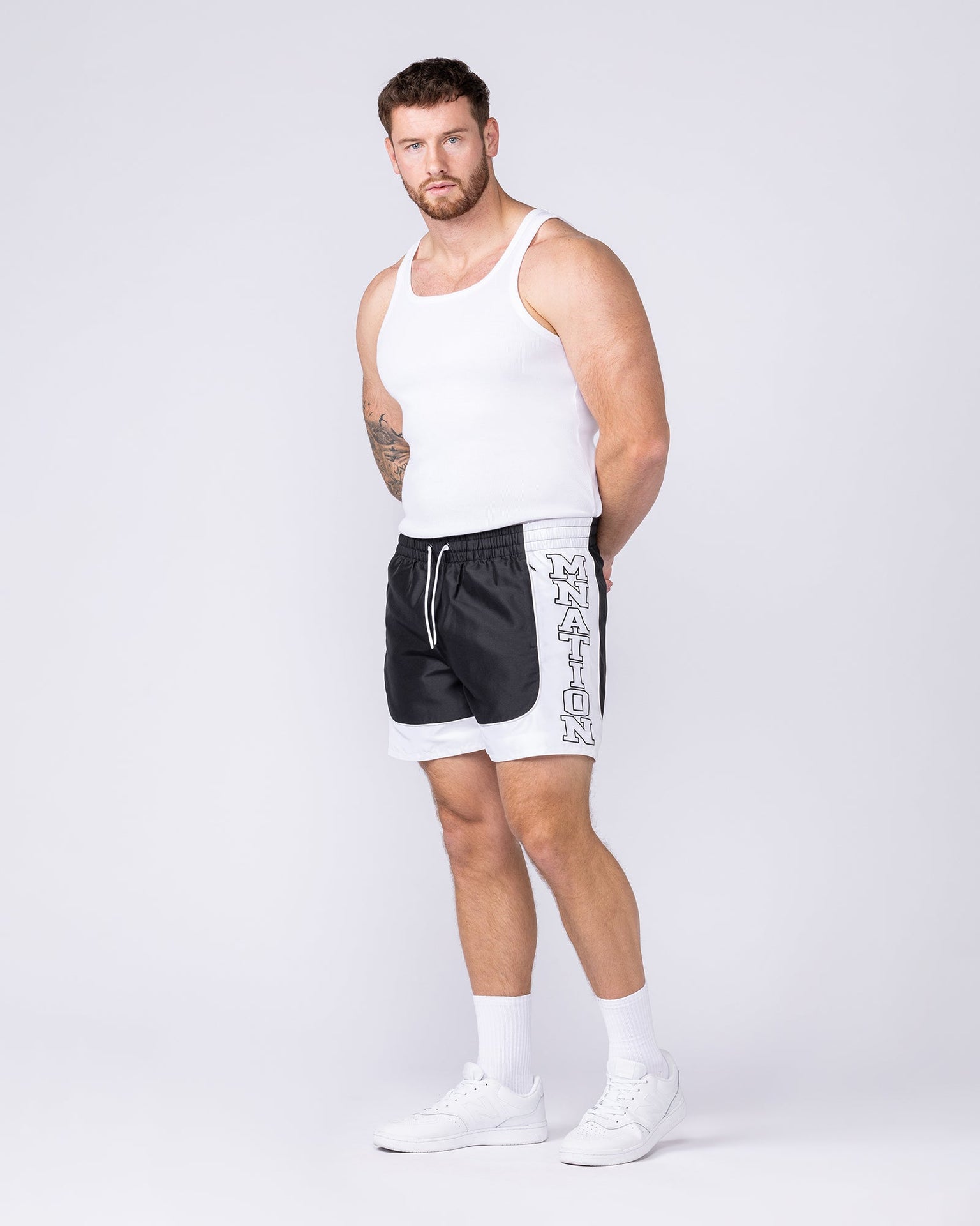 Headliner 5" Shorts - Black-Shorts-S-112556BLK-S-MNAPPRL47411-6-Muscle Nation