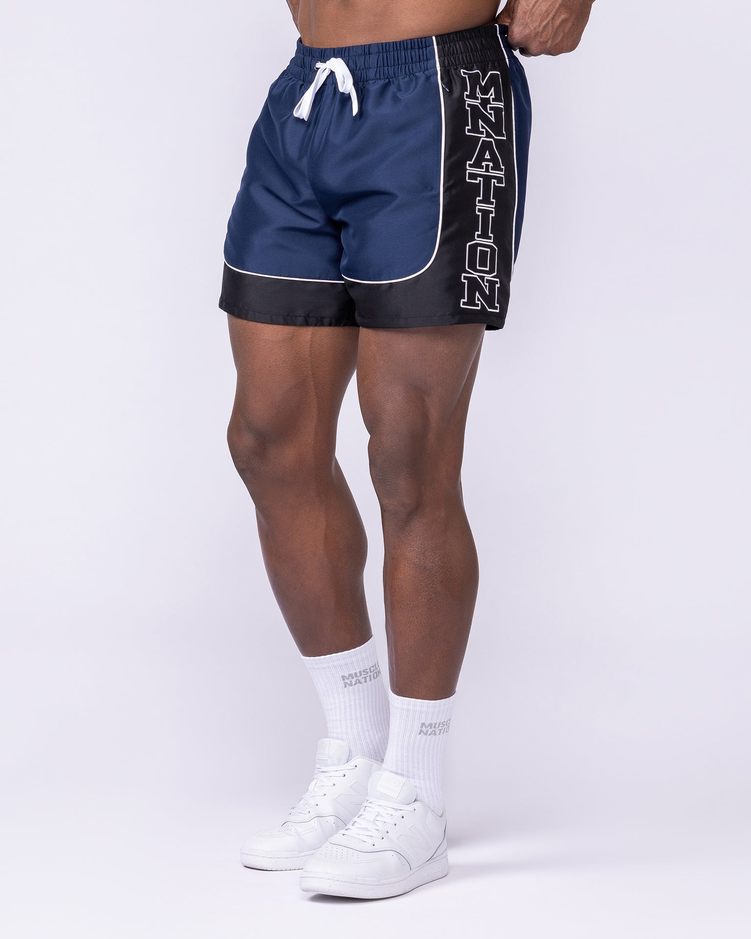 Headliner 5" Shorts - Navy-Shorts-S-112556NAVY-S-MNAPPRL47404-1-Muscle Nation