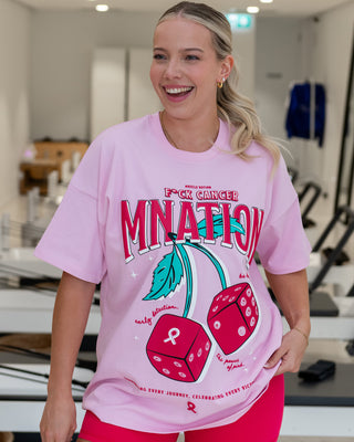 The Power Of Pink Oversized Tee - Shell Pink-T-Shirts-XXS-092533SHLPK-XXS-MNAPPRL44393-1-Muscle Nation