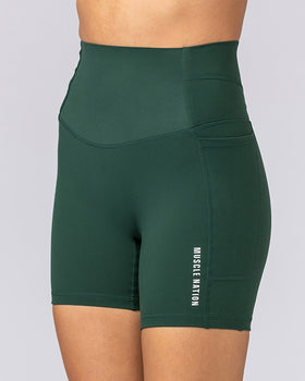 Unrivalled Everyday Pocket Bike Shorts - Forest Green-Shorts-XXS-092502FRSGRN-XXS-MNAPPRL44456-1-Muscle Nation