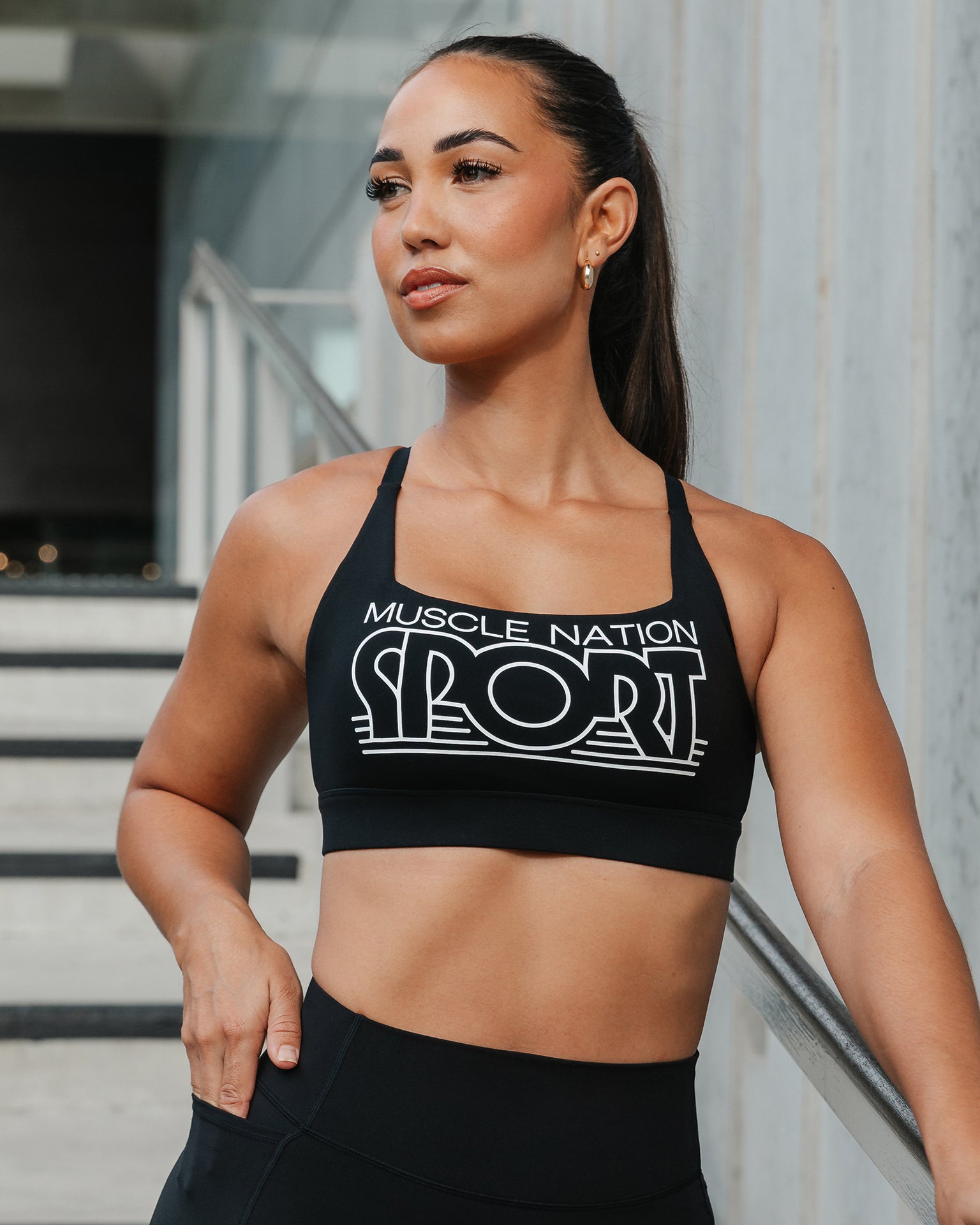 Athletics Bra - Black-Sports Bras-XXS-042531BLK-XXS-MNAPPRL42227-1-Muscle Nation