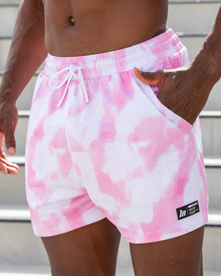 Lay Up 3.5" Shorts - Pink Skies Print-Shorts-S-112462PNKSKIPT-S-MNAPPRL35410-1-Muscle Nation