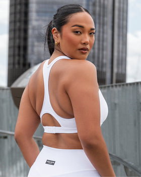 Drew Rib Bra - White-Sports Bras-XXS-112499WHT-XXS-MNAPPRL34045-1-Muscle Nation