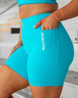 Core Pocket Bike Shorts - Oceanic-Shorts-XXS-112439OCEAN-XXS-MNAPPRL33379-1-Muscle Nation