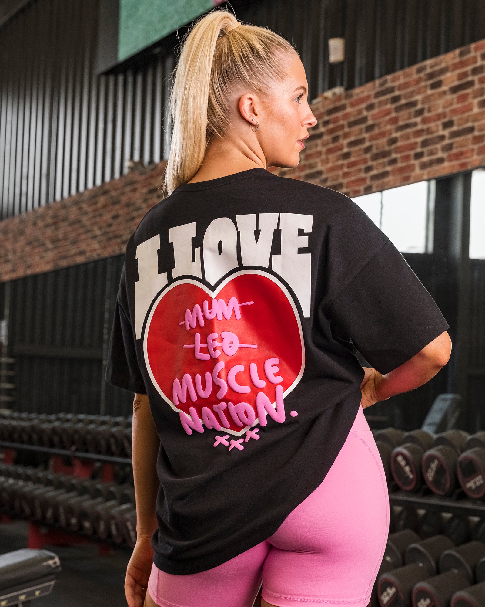 Womens Biggest Fan Oversized Tee - Black-T-Shirts-XXS-112451BLK-XXS-MNAPPRL34649-1-Muscle Nation