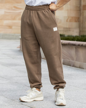 Lee Lem Track Pants - Washed Hazelnut-Bottoms-XS-022542WSHHZLNT-XS-MNAPPRL41006-1-Muscle Nation
