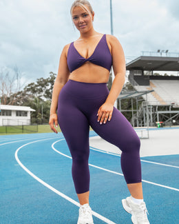Ultra Aura 7/8 Leggings - Dark Purple-Leggings-XXS-1124112DRKPUR-XXS-MNAPPRL34360-1-Muscle Nation