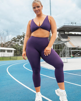 Ultra Aura 7/8 Leggings - Dark Purple-Leggings-XXS-1124112DRKPUR-XXS-MNAPPRL34360-1-Muscle Nation
