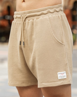 Lee Lem Waffle Shorts - Butterscotch-Shorts-XS-022549BTTRSTCH-XS-MNAPPRL40998-1-Muscle Nation