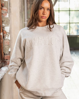 Downtime Oversized Pullover - Snow Grey Marl-Jumpers & Hoodies-XXS-022529SNGRYMR-XXS-MNAPPRL42095-1-Muscle Nation