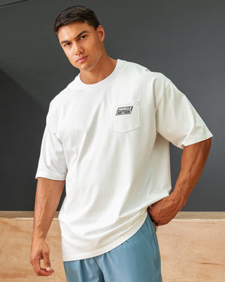 Oversized Pocket Pump Cover - White-T-Shirts-XS-092414WHT-XS-MNAPPRL40073-1-Muscle Nation
