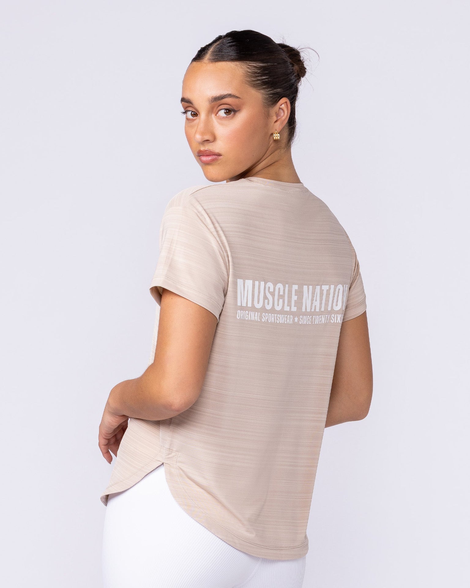 Ignite Training Tee - Sand-T-Shirts-XXS-1125131SAND-XXS-MNAPPRL45165-3-Muscle Nation