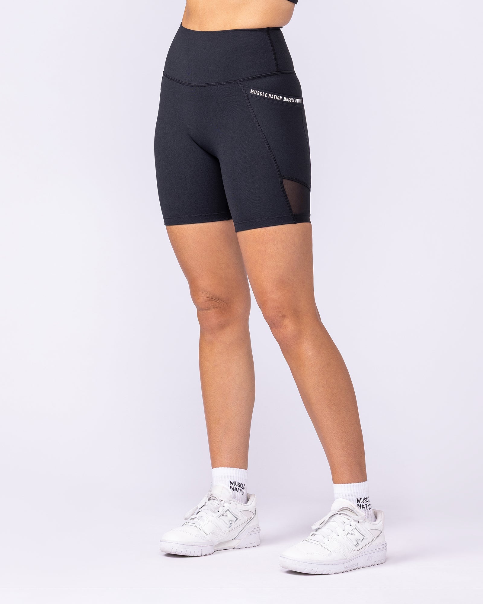 Illusion Signature Pocket Bike Shorts - Black-Shorts-XXS-112529BLK-XXS-MNAPPRL44943-2-Muscle Nation