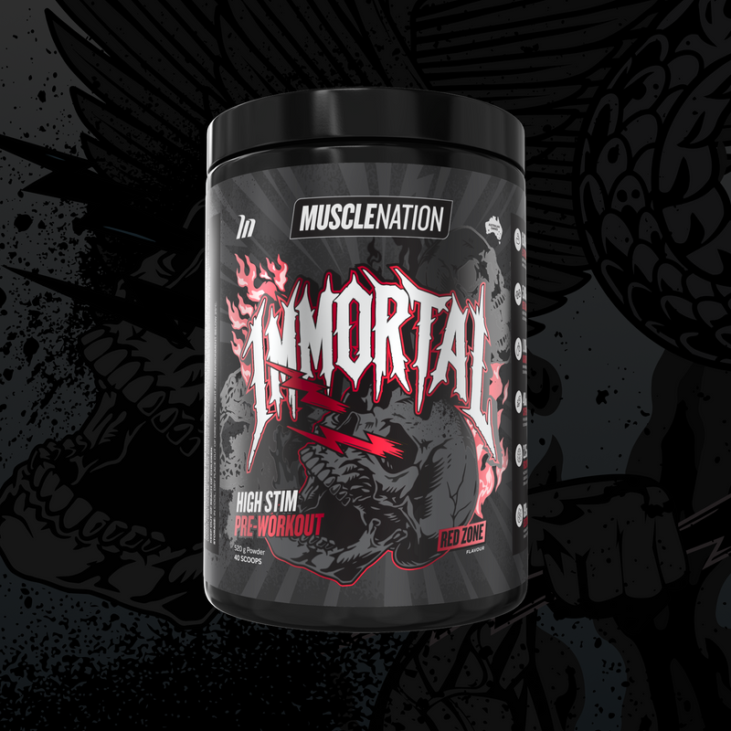 IMMORTAL Pre-Workout - Red Zone - 40 Serves-Pre-Workouts-MNSUPPS0409-9359054002982-1-Muscle Nation