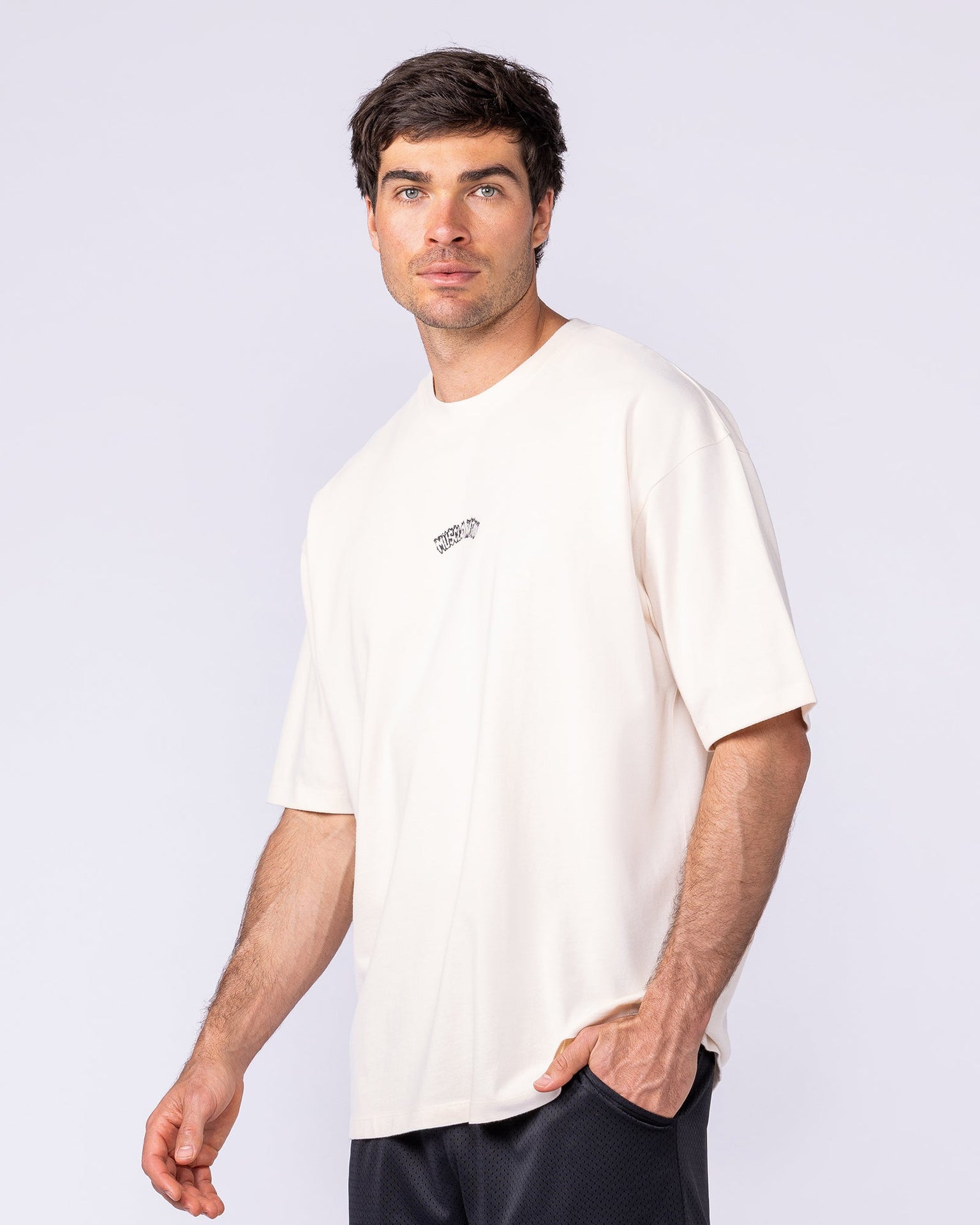 Inferno Oversized Tee - Travertine-T-Shirts-XS-112567TRAV-XS-MNAPPRL47456-3-Muscle Nation