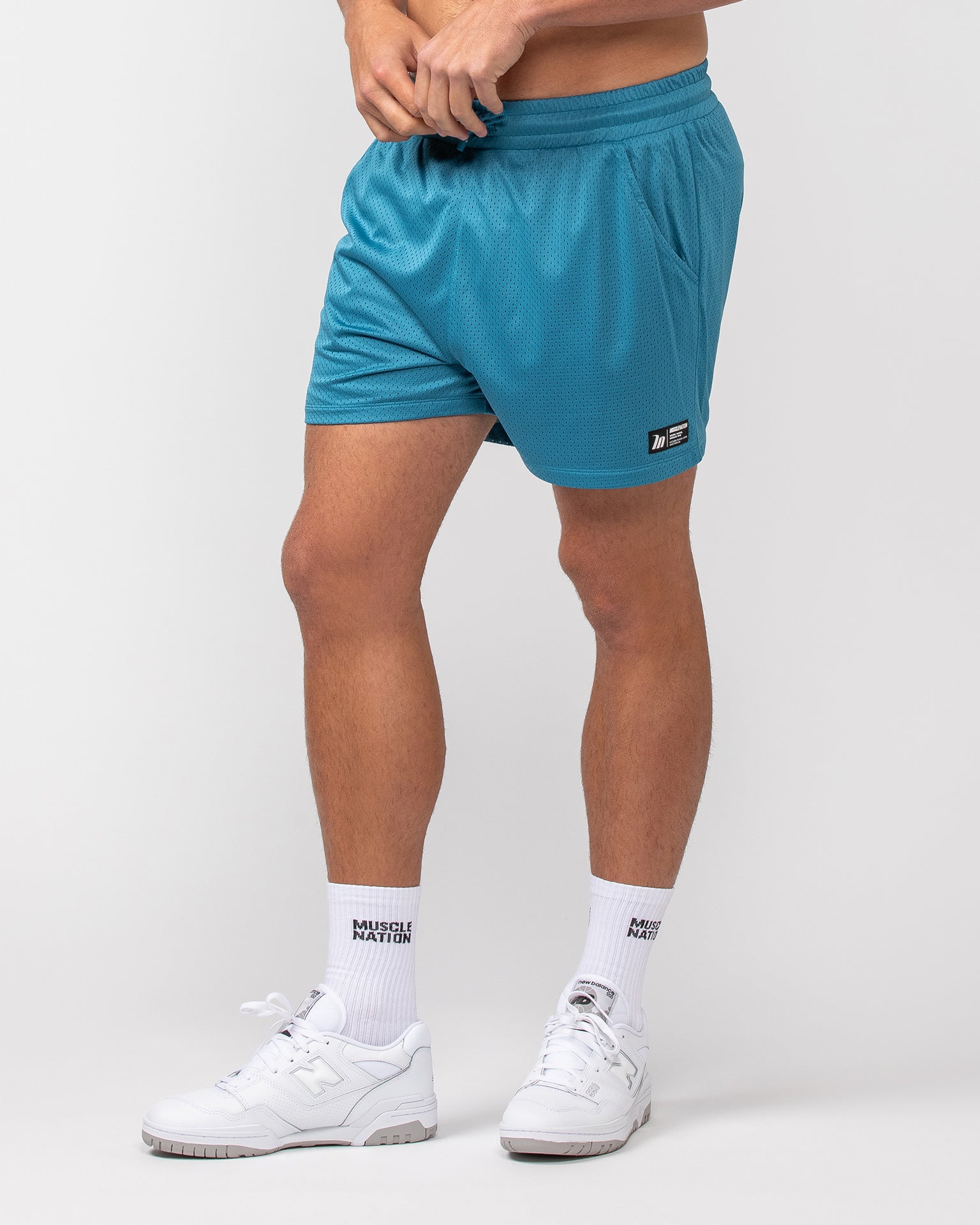 Lay Up 3.5" Shorts - Indigo-Shorts-S-052404INGO-S-MNAPPRL31839-2-Muscle Nation