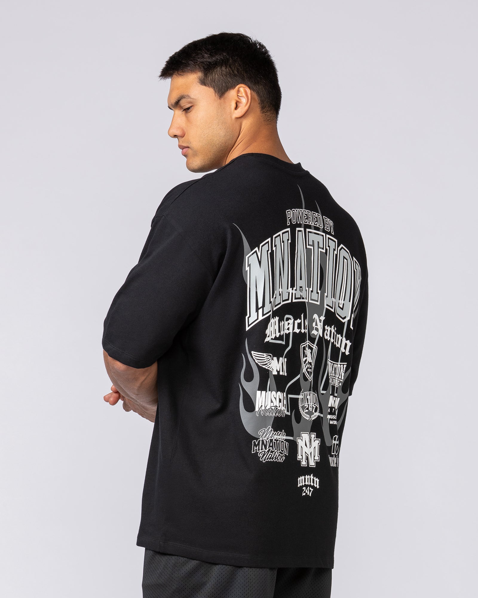 Beast Mode Oversized Tee - Black-T-Shirts-XS-052524BLK-XS-MNAPPRL43327-4-Muscle Nation
