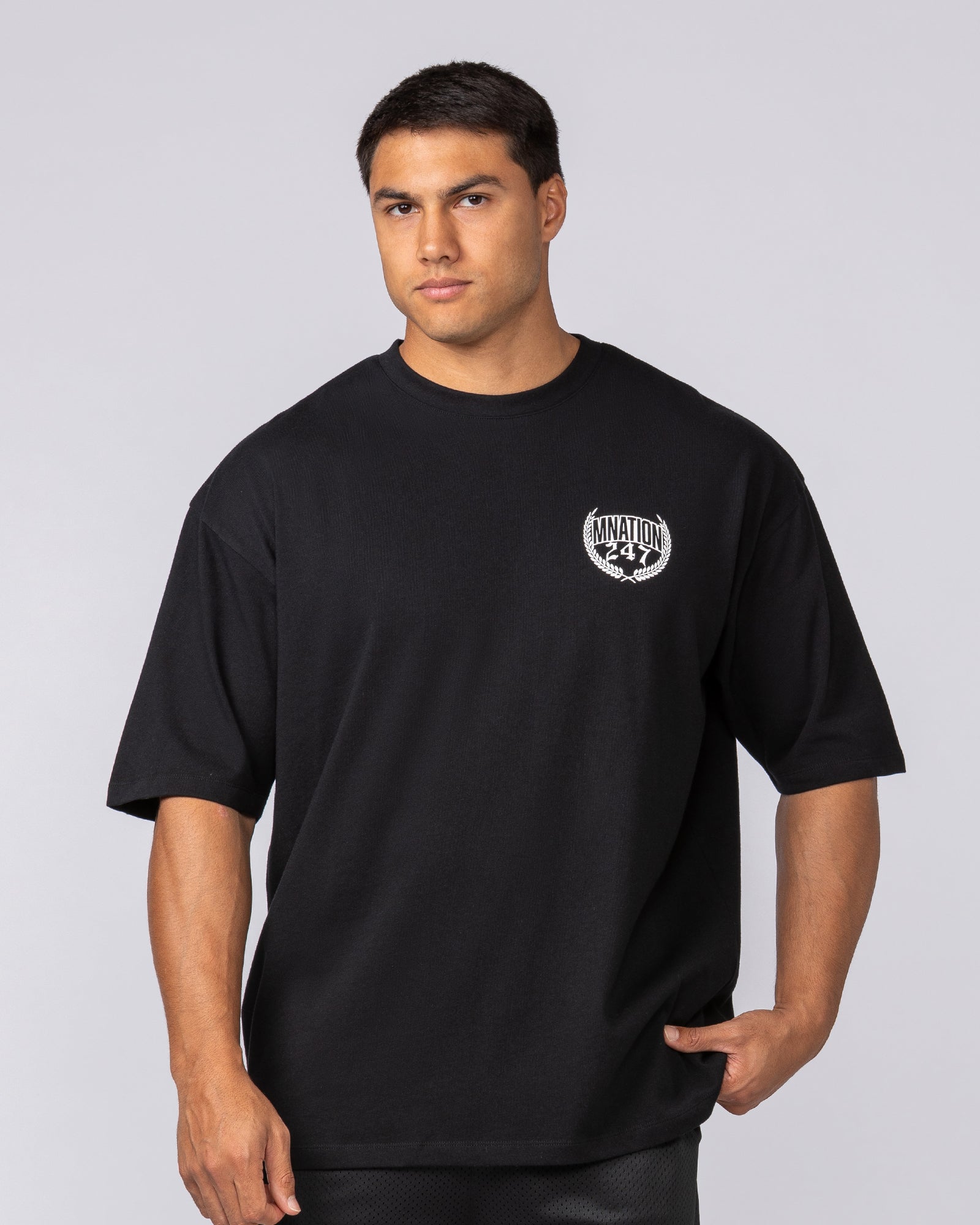 Beast Mode Oversized Tee - Black-T-Shirts-XS-052524BLK-XS-MNAPPRL43327-2-Muscle Nation
