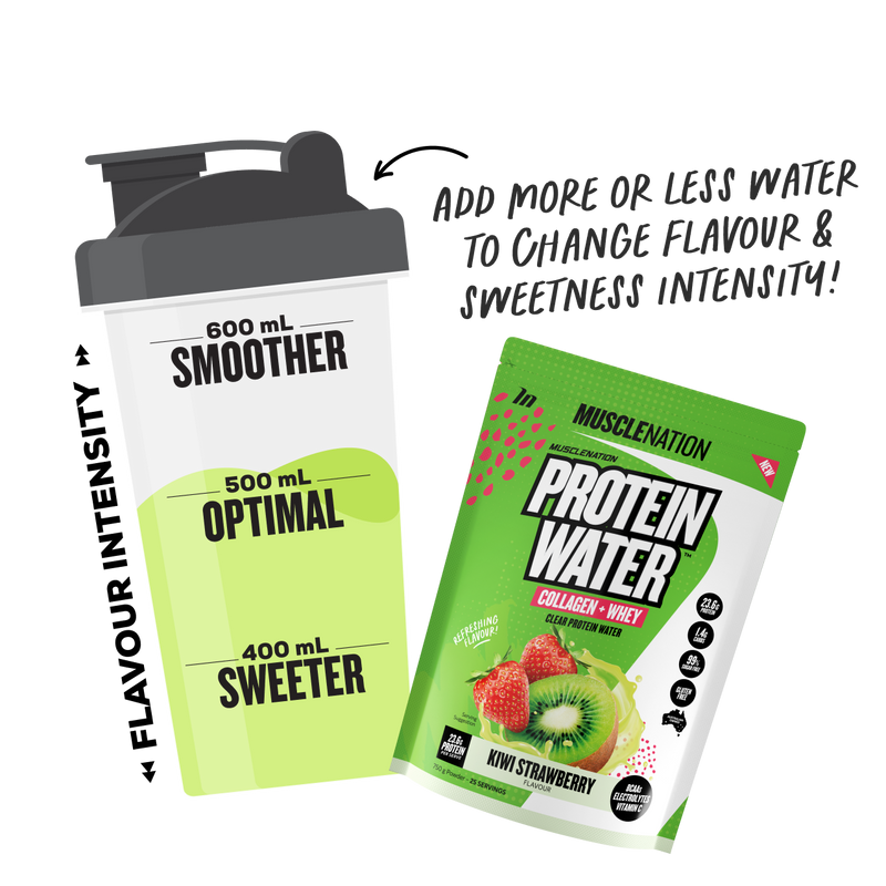 PROTEIN WATER - Kiwi Strawberry - 25 serves 750g-Protein Waters-MNSUPPS0255-9359054001244-4-Muscle Nation