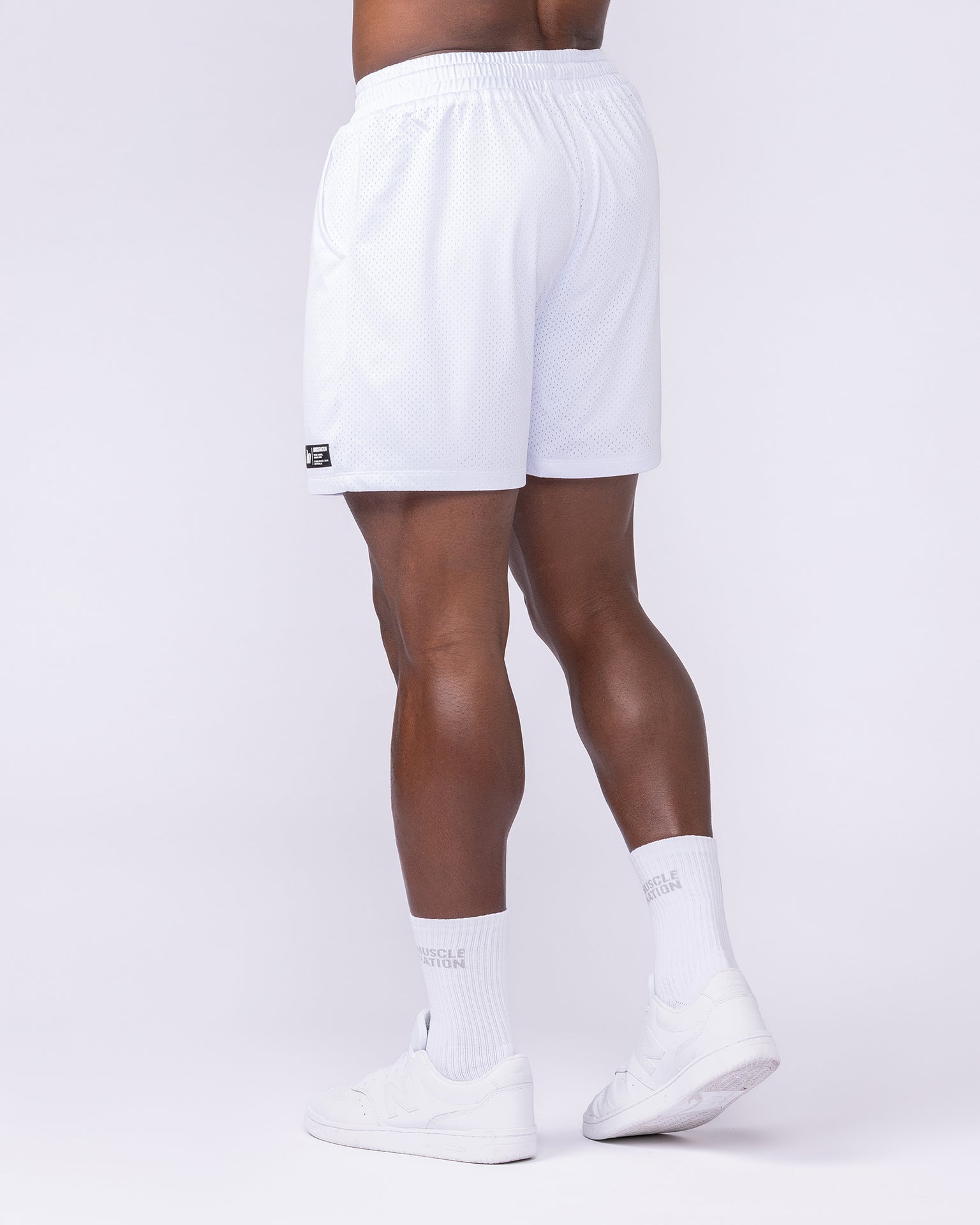 Lay Up 5" Shorts - White-Shorts-S-022304WHT-S-MNAPPRL21273-2-Muscle Nation