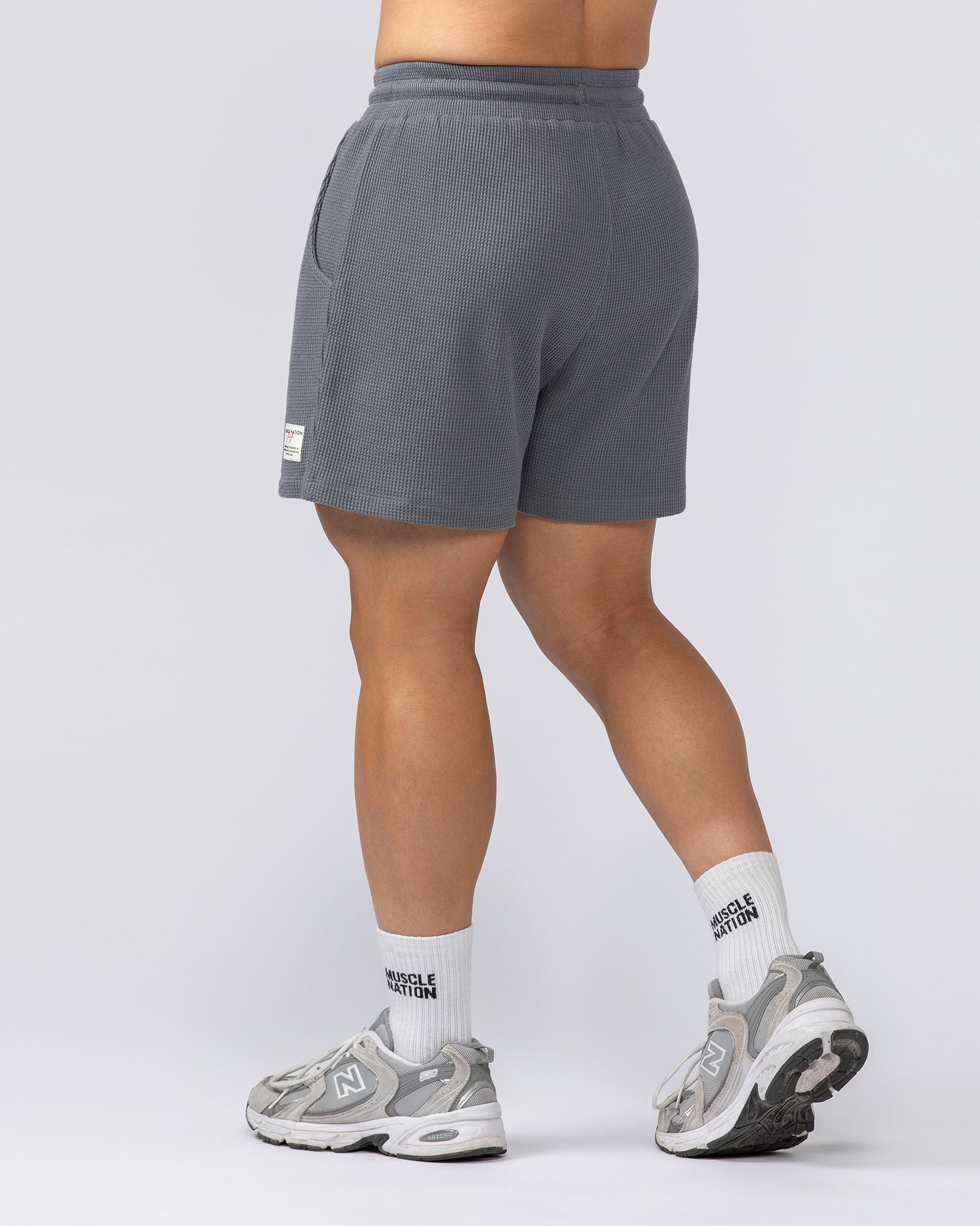 Lee Lem Waffle Shorts - Platinum Grey-Shorts-XS-022549PLGREY-XS-MNAPPRL42797-4-Muscle Nation
