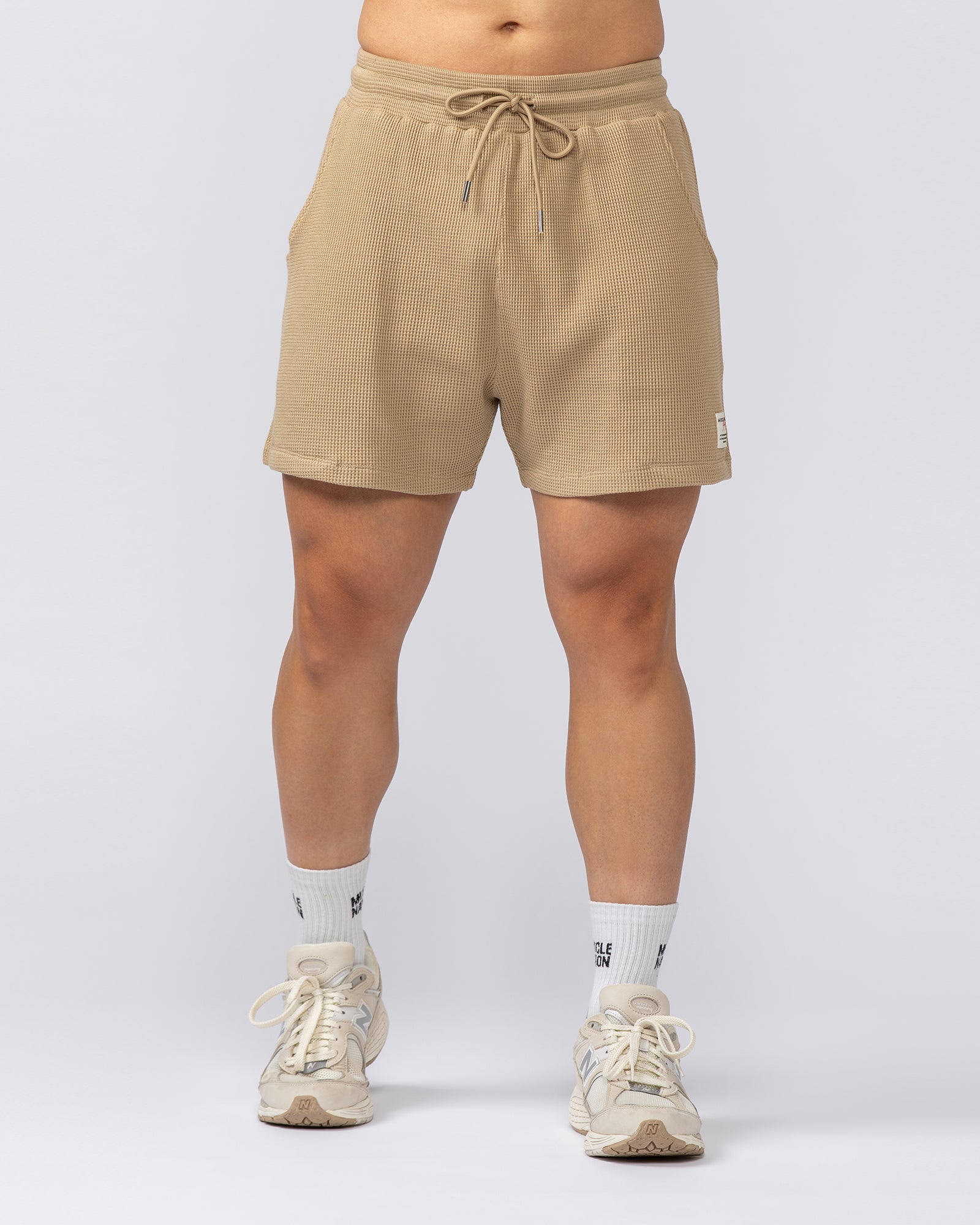 Lee Lem Waffle Shorts - Butterscotch-Shorts-XS-022549BTTRSTCH-XS-MNAPPRL40998-3-Muscle Nation