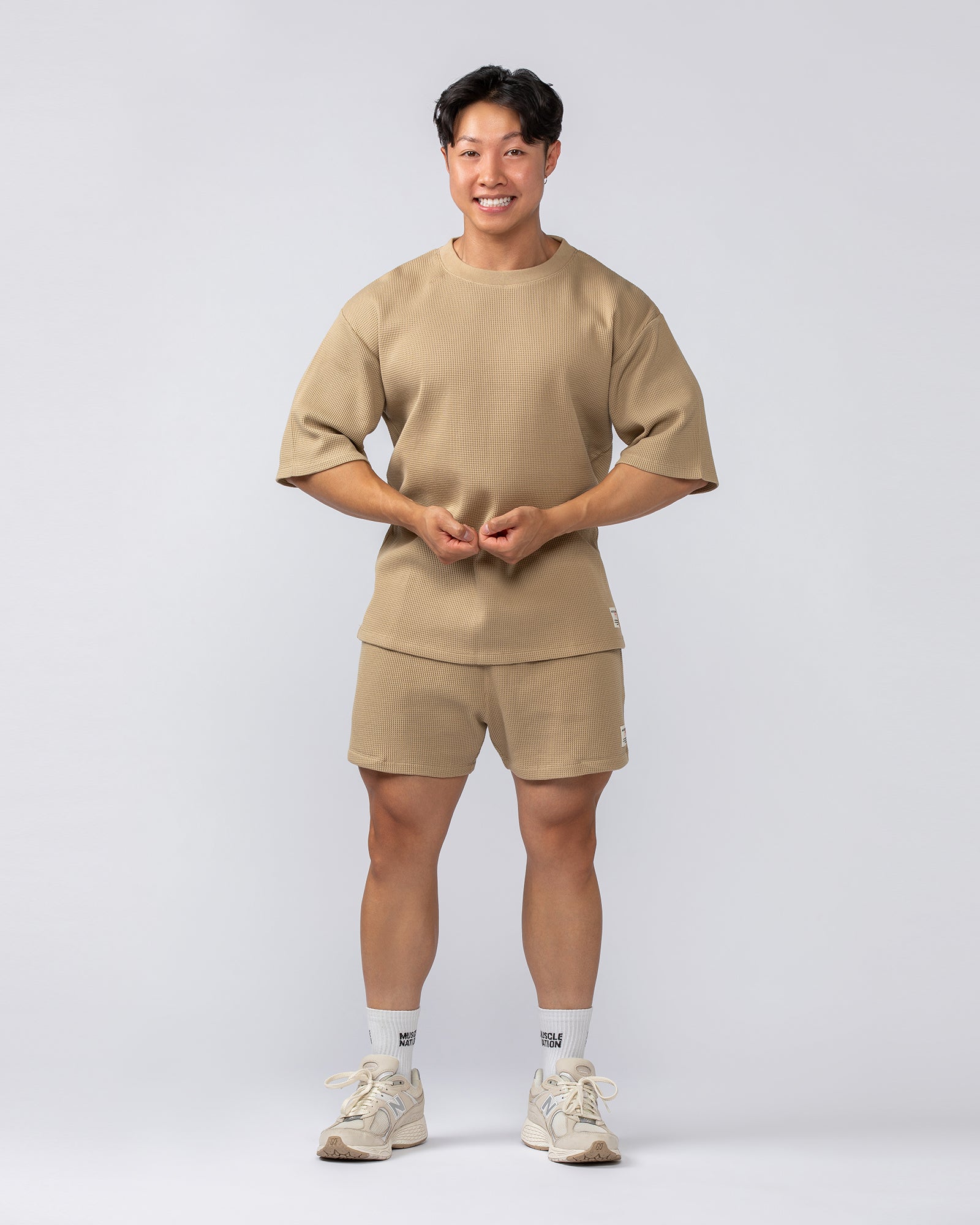 Lee Lem Waffle Shorts - Butterscotch-Shorts-XS-022549BTTRSTCH-XS-MNAPPRL40998-7-Muscle Nation