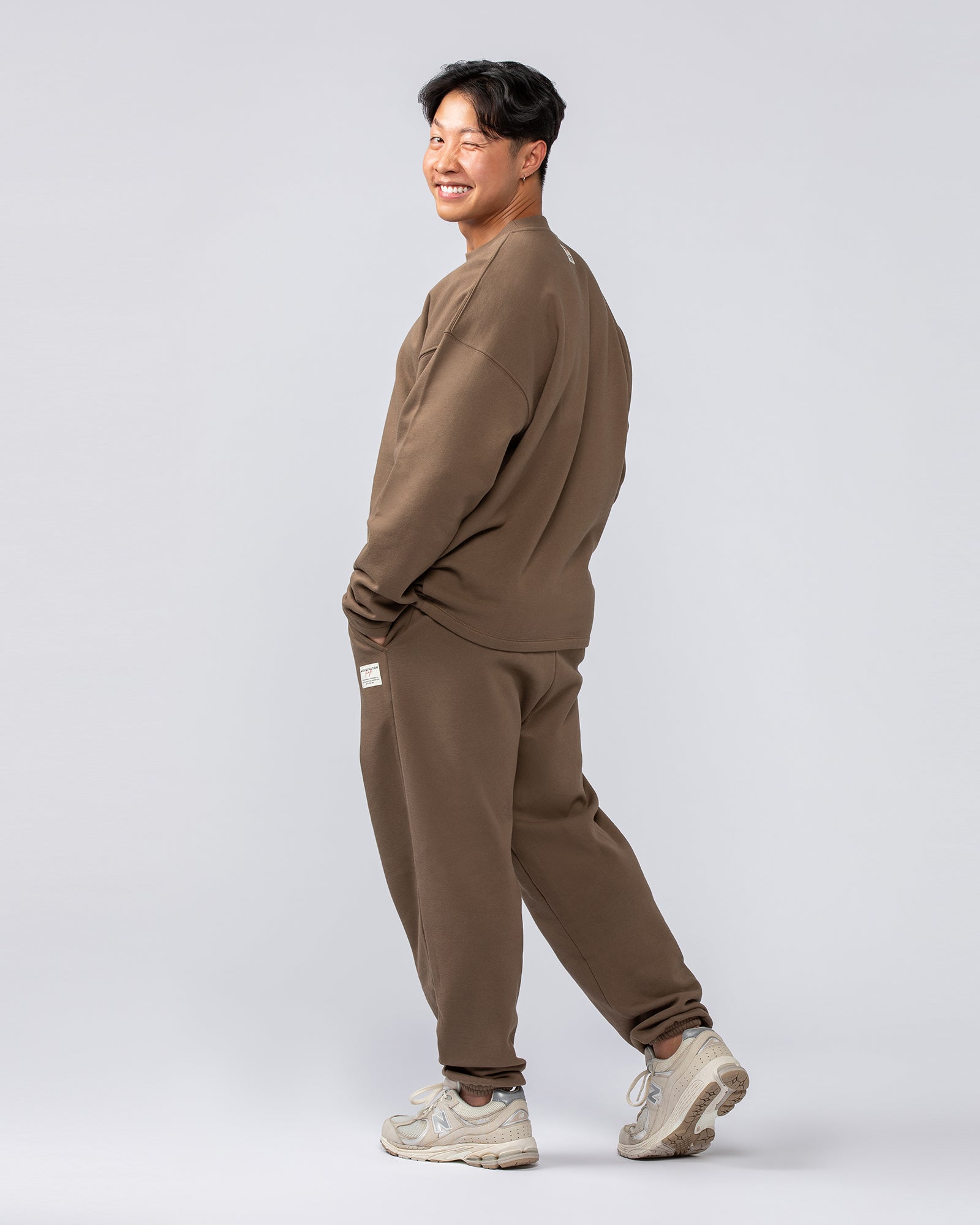 Lee Lem Track Pants - Washed Hazelnut-Bottoms-XS-022542WSHHZLNT-XS-MNAPPRL41006-6-Muscle Nation