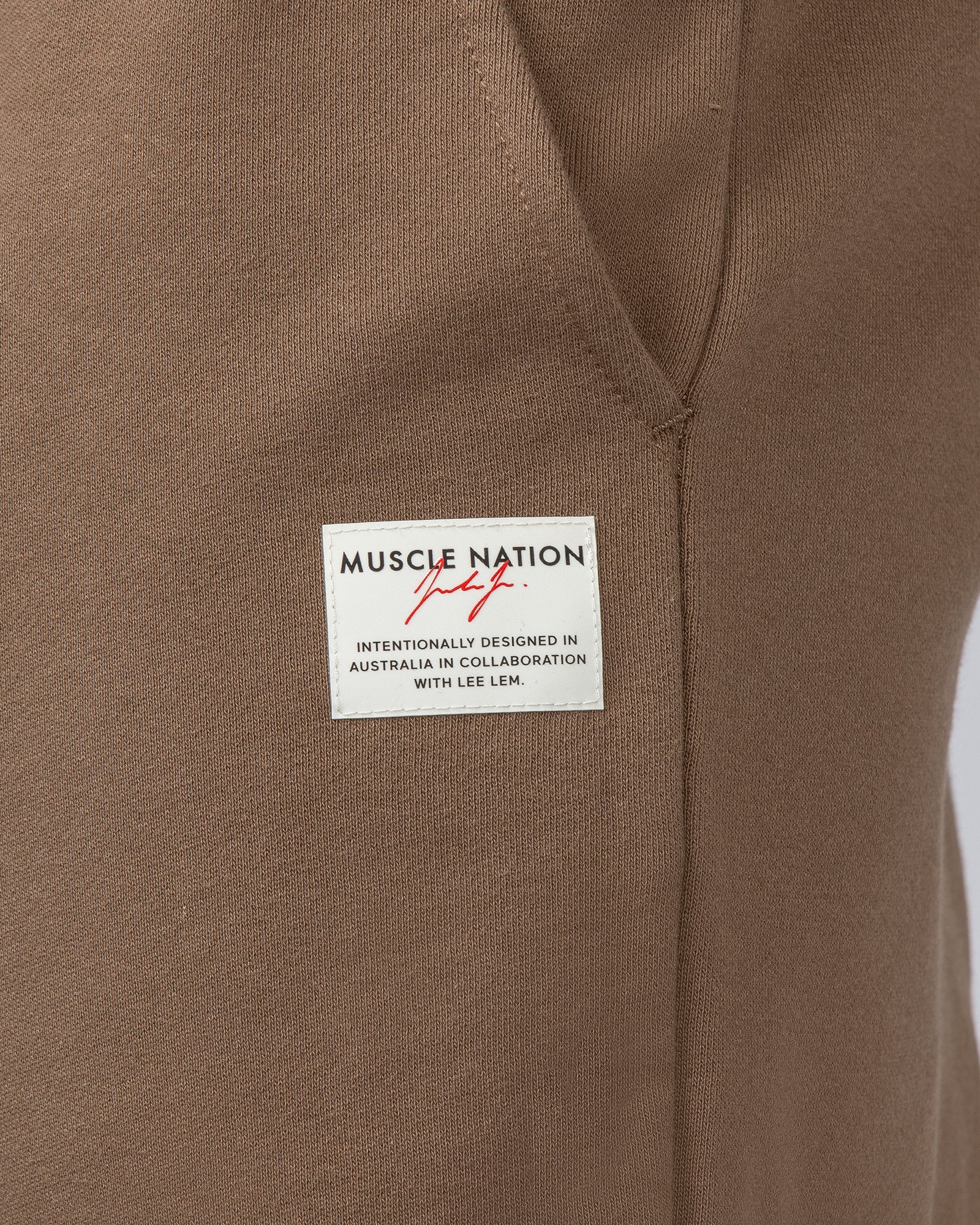 Lee Lem Track Pants - Washed Hazelnut-Bottoms-XS-022542WSHHZLNT-XS-MNAPPRL41006-4-Muscle Nation