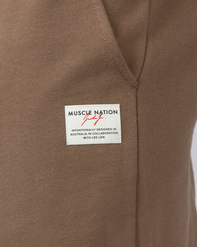 Lee Lem Track Pants - Washed Hazelnut-Bottoms-XS-022542WSHHZLNT-XS-MNAPPRL41006-4-Muscle Nation