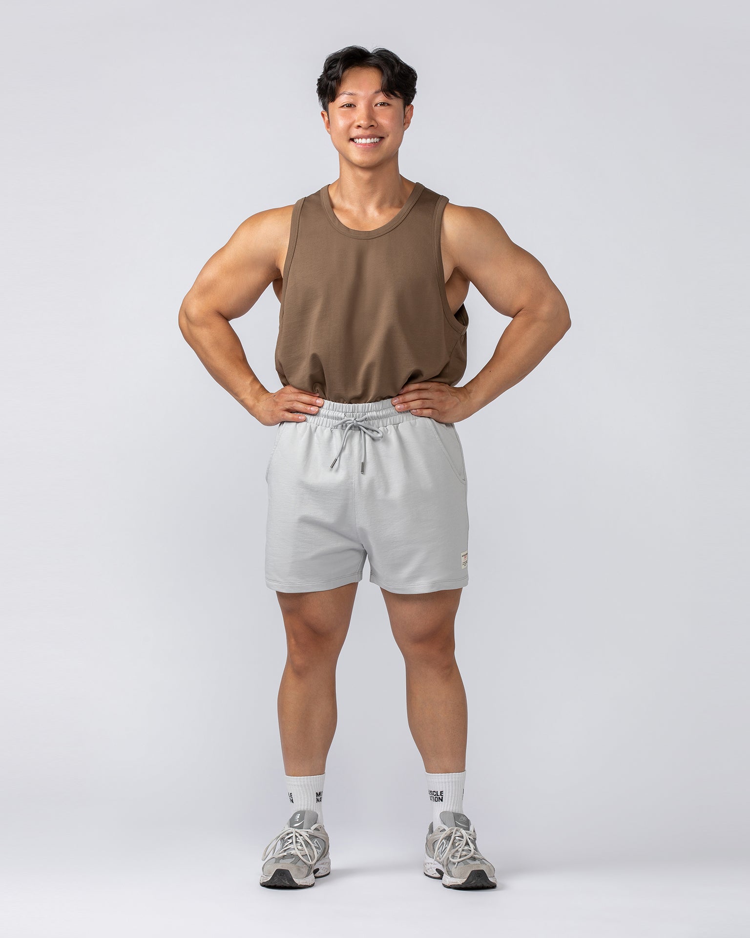 Lee Lem Loopback Tank - Hazelnut-Singlets & Tanks-S-022543HZLNT-S-MNAPPRL40912-5-Muscle Nation