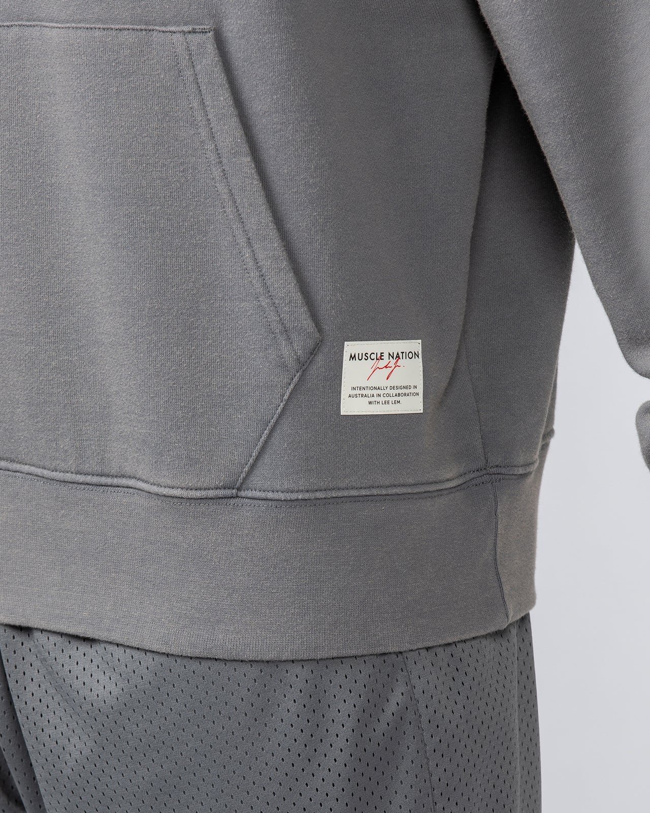 Lee Lem Cropped Hoodie - Washed Platinum Grey-Jumpers & Hoodies-XS-022545WSHPGREY-XS-MNAPPRL40958-5-Muscle Nation