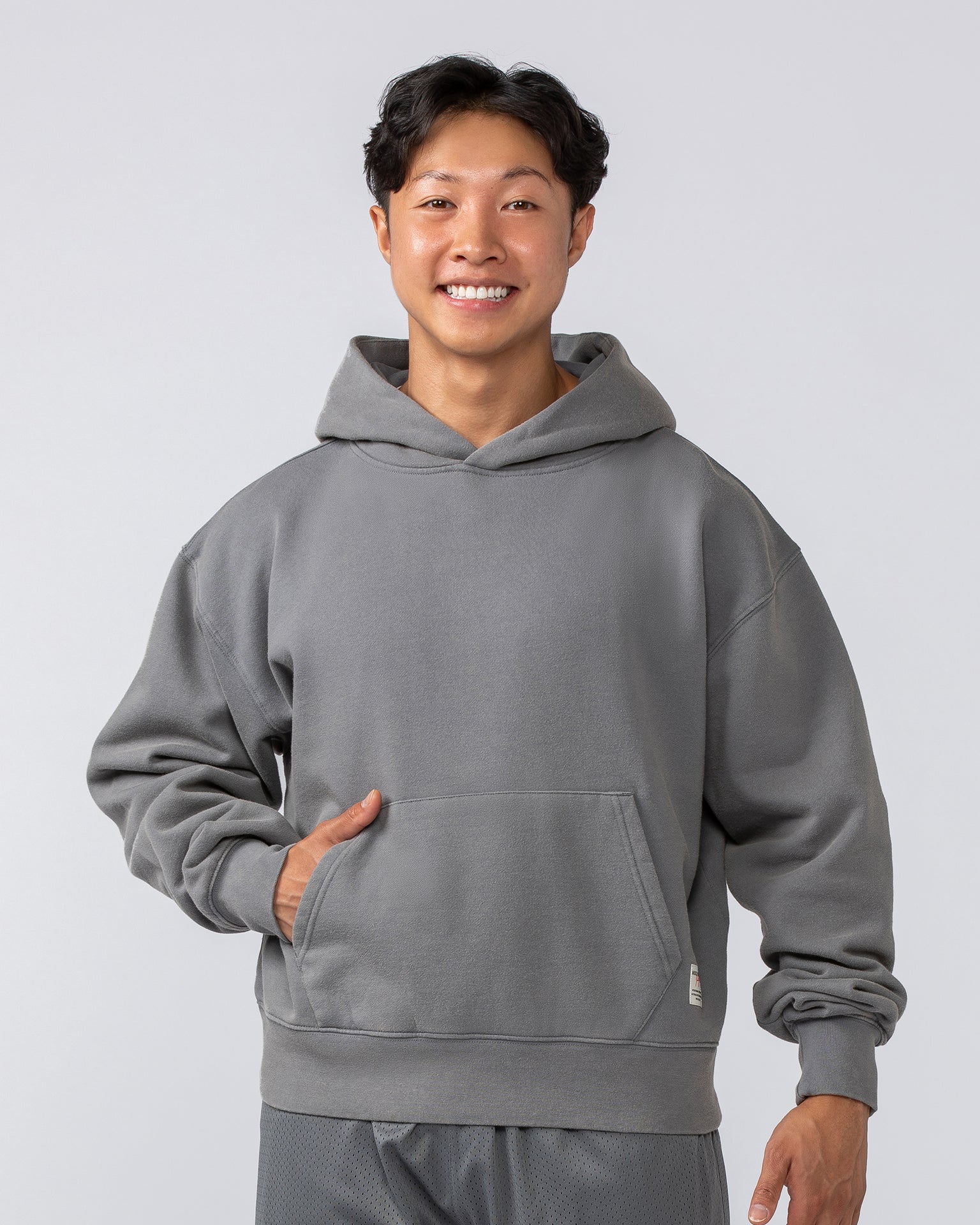 Lee Lem Cropped Hoodie - Washed Platinum Grey-Jumpers & Hoodies-XS-022545WSHPGREY-XS-MNAPPRL40958-2-Muscle Nation