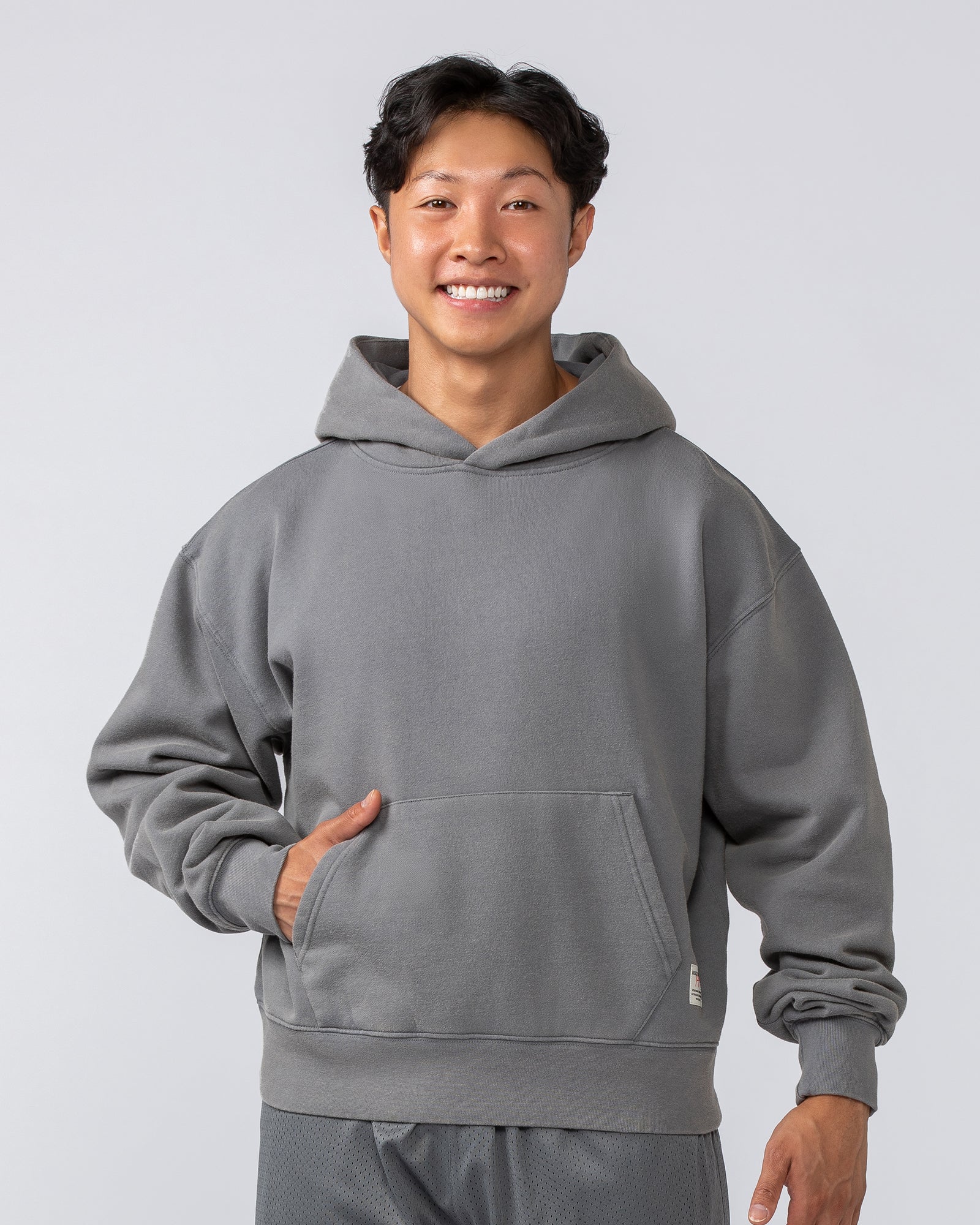 Lee Lem Cropped Hoodie - Washed Platinum Grey-Jumpers & Hoodies-XS-022545WSHPGREY-XS-MNAPPRL40958-2-Muscle Nation