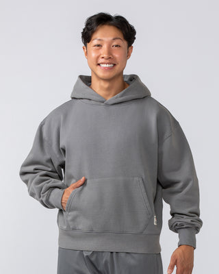 Lee Lem Cropped Hoodie - Washed Platinum Grey-Jumpers & Hoodies-XS-022545WSHPGREY-XS-MNAPPRL40958-2-Muscle Nation