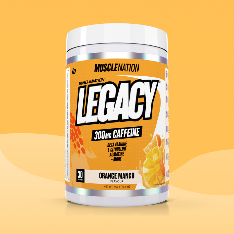 LEGACY Pre Workout Energy - Orange Mango - 30 serves-Pre-Workouts-MNSUPPS0335-745114578150-1-Muscle Nation