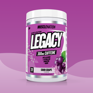 LEGACY Pre Workout Energy - Sour Grape - 30 serves-Pre-Workouts-MNSUPPS0203-764460254280-1-Muscle Nation