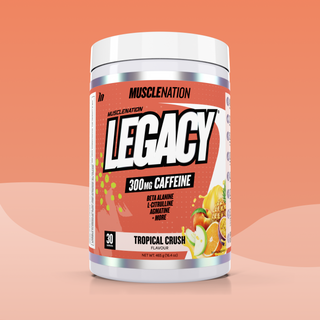 LEGACY Pre Workout Energy - Tropical Crush - 30 serves-Pre-Workouts-MNSUPPS0250-764460254532-1-Muscle Nation