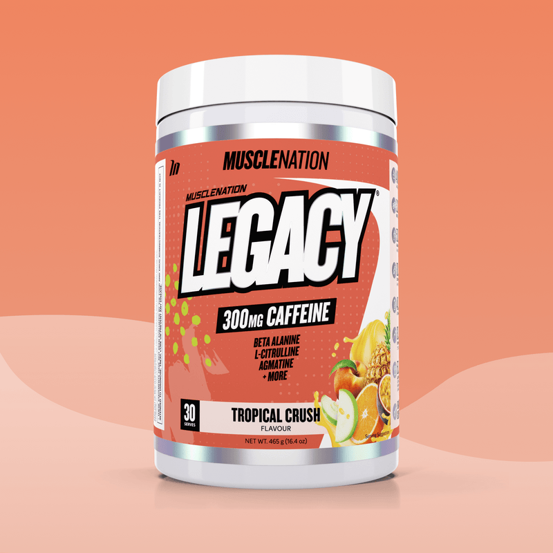 LEGACY Pre-Workout Energy - Tropical Crush - 30 serves-Pre-Workouts-MNSUPPS0250-764460254532-1-Muscle Nation