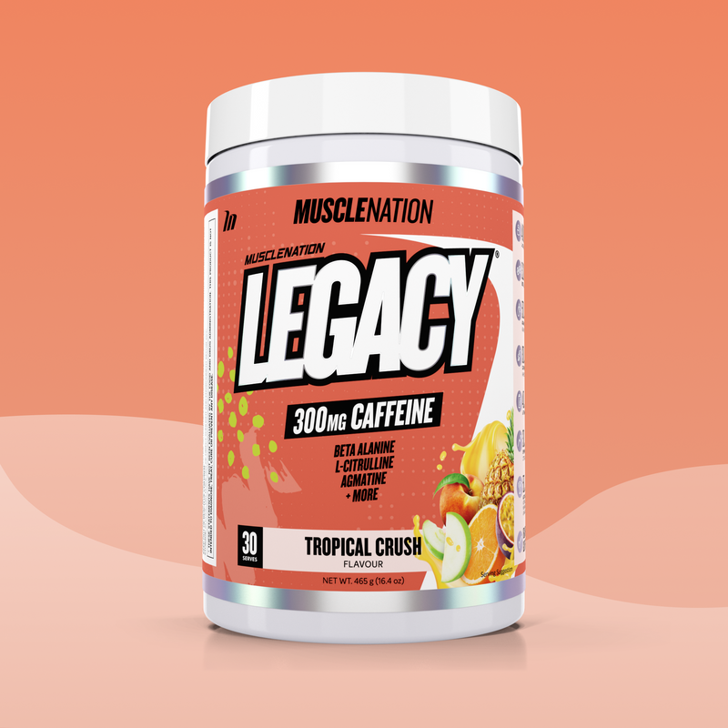LEGACY Pre Workout Energy - Tropical Crush - 30 serves-Pre-Workouts-MNSUPPS0250-764460254532-1-Muscle Nation